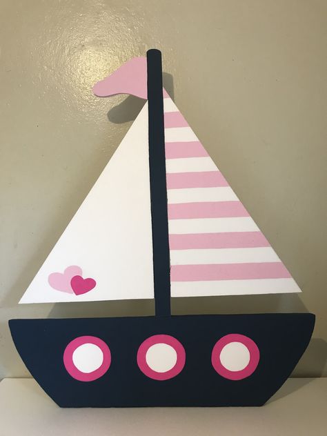 Nautical boat Boat For School Project, Boat Making For Preschool, Boat Arts And Crafts For Preschool, 3d Boat Craft, Boat Art And Craft For Preschooler, Ocean Theme Preschool, December Baby, Oil Pastel Paintings, Ocean Themes