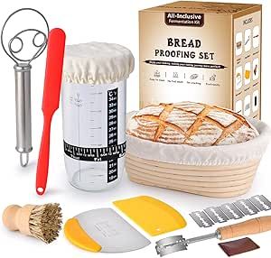 9/5/24 $10 off coupon Bread Accessories, Sourdough Jar, Sourdough Kit, Sourdough Proofing, Sourdough Starter Jar, Starter Sourdough, Bench Scraper, Bread Proofing Basket, Dough Whisk