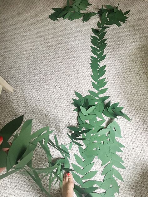 Easy Leaf Garland (Fall Into the Holidays, Week 3) | Less Than Perfect Life of Bliss | home, diy, travel, parties, family, faith Cricut Leaf Garland, Cricut Paper Garland, Paper Leaf Garland Diy, Diy Vines Paper, Leaf Garland Diy, Diy Vines, Diy Leaf Garland, Relief Society Crafts, Willow Garland