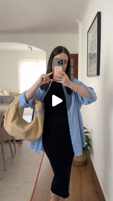 Cátia Silva on Instagram: "Midi knit dress is definitely my favorite piece in my closet for easy going day’s 🩶

Dress: @leftiesofficial 
Shirt: @zara 
Bag: @ludeer_rome 
Shoes: @parfois 

#fashion #style #capsulewardrobe #minimalstyle #classicstyle #springfashion #outfitoftheday #stylediares #inspofashion #lookdujour #fashionreels #neutralstyle #blackdress" Midi Knit Dress, Zara Bag, Zara Bags, Neutral Fashion, Knit Midi Dress, Easy Going, Minimal Fashion, My Closet, Capsule Wardrobe