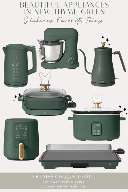 #LTKfindsunder100 #LTKhome #LTKGiftGuide Beautiful Appliances, Green Kitchen Appliances, Electric Griddle, Green Kitchen, Kitchen Makeover, Kitchen Stuff, Shakira, Thyme, Lake House