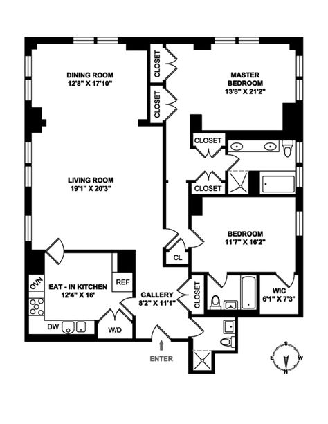 New York Apartment Floor Plans, Loft Floor Plan, Small Apartment Layout, Revocable Living Trust, Three Bed, Loft Floor, Apartment Floor, New York Loft, Bed Apartment