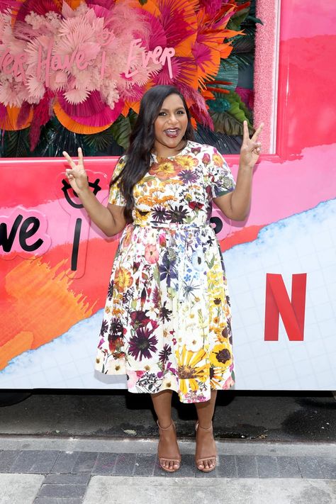 How Many Kids Does Mindy Kaling Have? Mindy Kaling Style, Mindy Kaling, Glam Outfit, Never Have I Ever, Pattern Inspiration, How Many Kids, Celebrity Kids, Celebrity Red Carpet, July 15