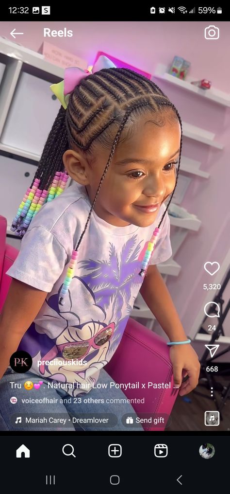 Braids For Ten Year Olds, Knotless Braids Kids Hairstyles, Hairstyles For Lil Girls Ideas Black, Kid Girl Hairstyles Black, Kid Stitch Braid Styles, Braid Hairstyles For Toddler Girls Black, Cute Kid Braid Styles, Cute Kids Hairstyles Braids, Little Toddler Girl Braided Hairstyles