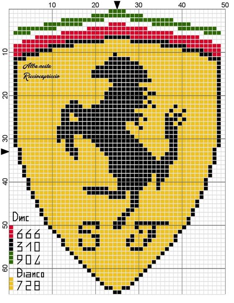 Ferrari Cross Stitch Pattern, Crochet F1 Car, Formula 1 Cross Stitch, F1 Pixel Art, Crochet Hack, Easy Cross Stitch Patterns, Cars Coloring Pages, Pixel Art Grid, Tapestry Crochet Patterns