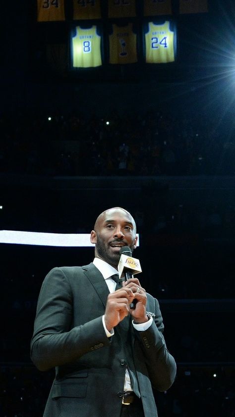 Kobe Bryant retires both his jerseys Kobe Bryant Retirement, Rip Kobe, Kobe Bryant Family, Kobe & Gigi, Kobe Bryant Pictures, Kobe Bryant Black Mamba, Kobe Bryant Wallpaper, Nba Art, Family Man