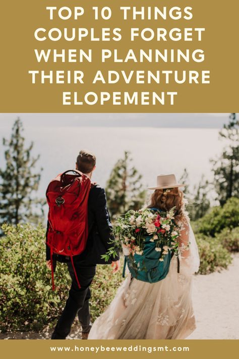 If you're planning an adventure elopement or looking for some wedding ideas, this post is for you! How to plan an elopement, how to elope, wedding planning checklist, adventure elopement ideas - Honeybee Weddings - Destination Elopement Photographer How To Plan An Elopement, Adventure Elopement Ideas, Elope Europe, Hiking Wedding, Ireland Elopement, Italy Elopement, Real Life Fairies, Adventurous Elopement, Iceland Elopement