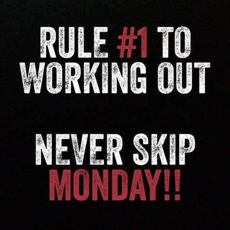 Rule #1 to working out, never skip Monday! #mondaymotivation Monday Motivation Fitness, Monday Workout, Skin Care Routine For 20s, Development Quotes, Fit Girl Motivation, Monday Quotes, Gym Quote, Exercise Tips, Fitness Inspiration Quotes