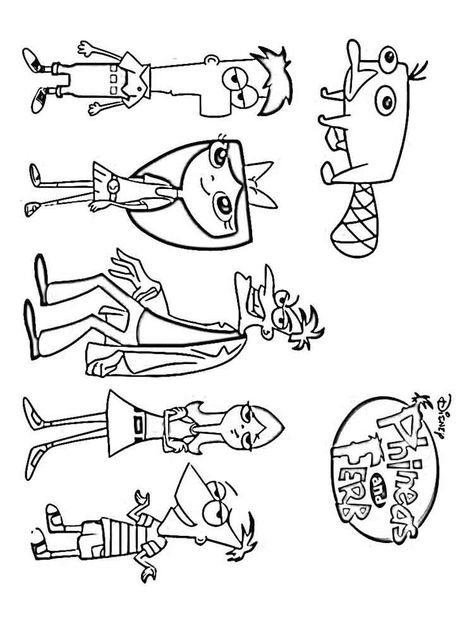 Candace And Jeremy, Disney Coloring Pages Printables, Phineas E Ferb, Wrist Tattoo Designs, Octopus Tattoo Design, Phineas Y Ferb, Boy Coloring, Cartoon Character Tattoos, Kids Themed Birthday Parties