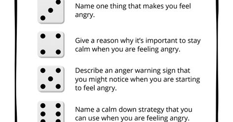 Free printable anger dice game to work on anger management with kids Anger Dice Game, Volcano Worksheet, Anger Management For Kids, Emotional Activities, Group Therapy Activities, Emotions Activities, Kids Feelings, Social Emotional Activities, Kid Responsibility