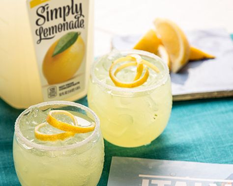 Cocktail Recipes - Mixed Alcoholic Drinks | Simply® Beverages Alcoholic Drinks At Home, Juice Website, Limoncello Cocktail, Simply Orange Juice, White Wine Sangria Recipe, Blueberry Cocktail, Limoncello Cocktails, Simply Lemonade, Spritzer Recipes