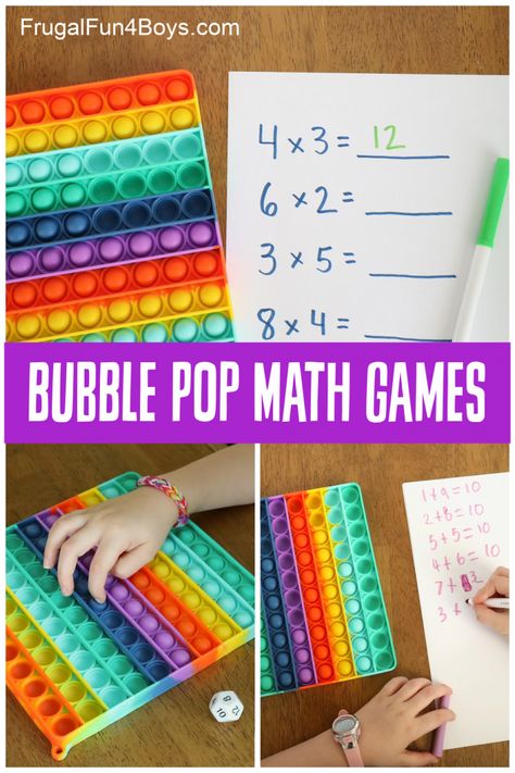 Maths Games Ks2 Activities, Adding 3 2 Digit Numbers, Math Projects For Grade 2, Math Fluency Games, Easy Math Games, Ks2 Maths, Bubble Popping, Math Activities For Kids, Math Games For Kids