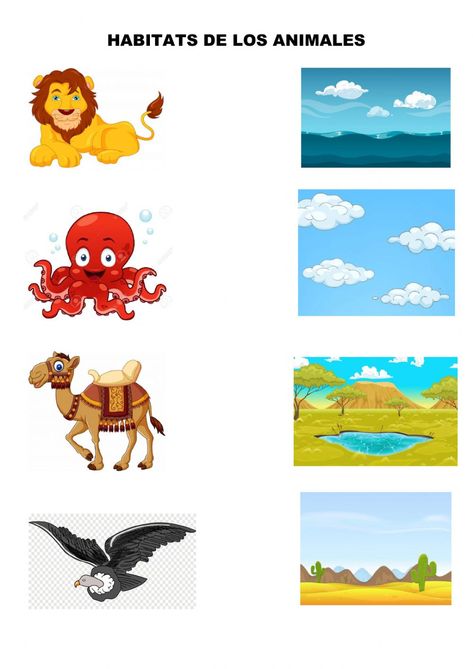 Actividad online de Habitats para Cuarto de básica. Puedes hacer los ejercicios online o descargar la ficha como pdf. Birthday Cake Clip Art, Hand Crafts For Kids, Free Printable Alphabet Worksheets, Animal Habitats, Printable Alphabet Worksheets, Alphabet Worksheets, Diy Kids Games, Animal Clipart, New Teachers