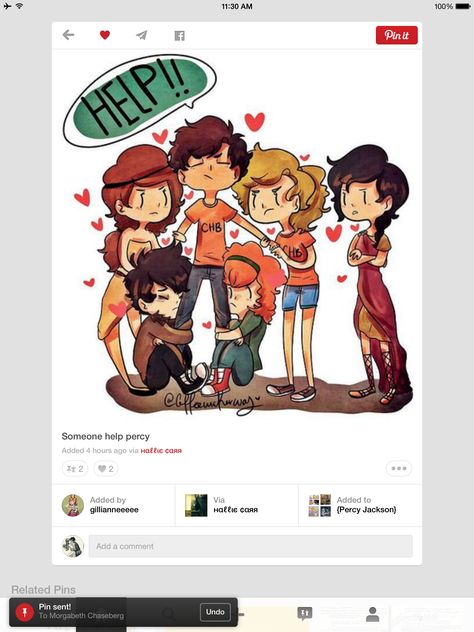 Everyone loves Percy Art Adventure Time, The Kane Chronicles, Art Harry Potter, Zio Rick, Percy Jackson Ships, Team Leo, Percy And Annabeth, Jason Grace, Percy Jackson Fan Art