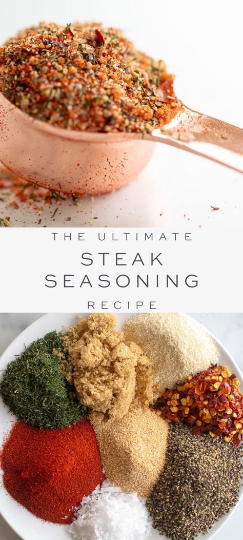 Homemade Meat Seasoning, How To Season Steaks For The Grill, Homemade Steak Rub, Diy Steak Seasoning, Best Steak Seasoning Grilling, Steak Spice Recipe, Steak Seasoning Recipes Easy, Steak Seasoning Recipes Rubs, Steak Rubs For Grilling