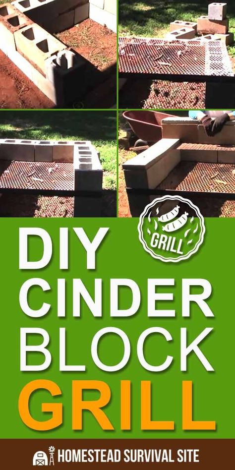 This cinder block grill is so easy to build, anyone can do it. You just need a few materials and you'll be grilling out in no time. Here's how to build it. Cinder Block Grill Station, Cinder Block Grill, Homestead Equipment, Homemade Grill, Outdoor Grill Diy, Bbq Diy, Grilling Station, Cinder Block Bench, Thanksgiving Casserole