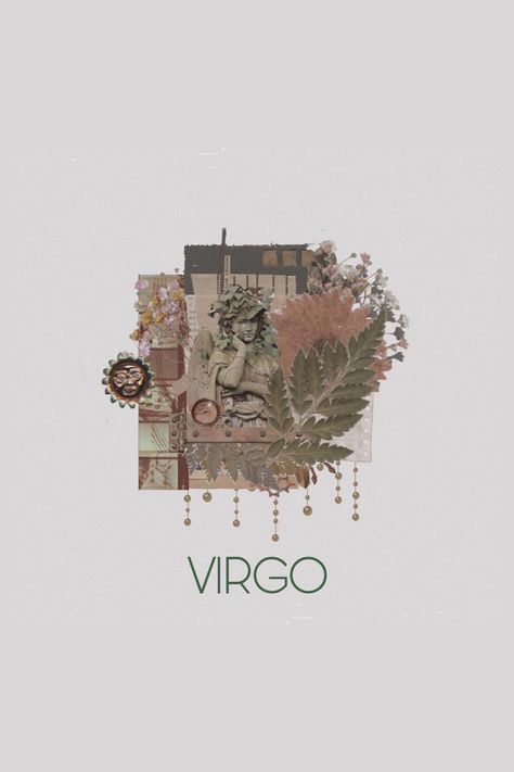 Collage Wall Prints, Virgo Wallpaper, Virgo Print, Virgo Goddess, Star Sign Art, Virgo Art, Systems Art, Zodiac Signs Virgo, Earth Signs