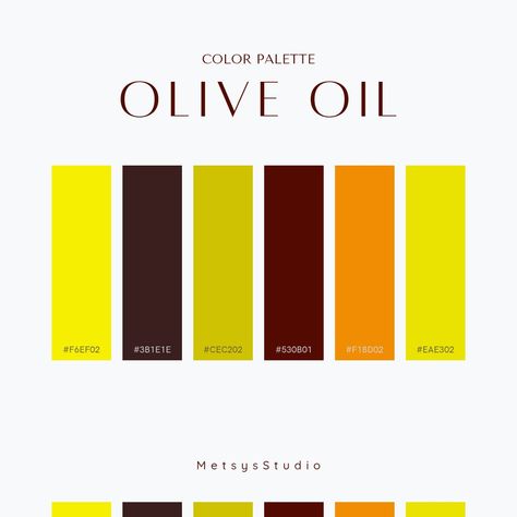 { #colorpalette #palette #colors #designers #design #ideas #inspired #oliveoil #olive #oil #yellow } Color Palette Yellow, Oil Color, Magical Wedding, Good Notes, Design Inspo, Olive Oil, Color Palette, Color Design, Design Ideas