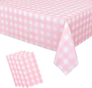 Checkered Table, Pink And White Checkered, Picnic Table Covers, Gingham Tablecloth, Checkered Tablecloth, Race Party, Picnic Birthday, Party Table Cloth, Plastic Table Covers