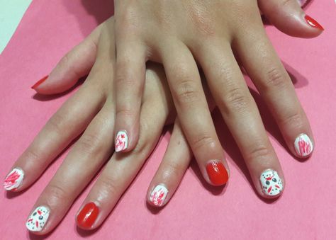 Jason mask nail art Jason Mask, Nail Art, Mask, Nails, Beauty, Art, Nail Arts