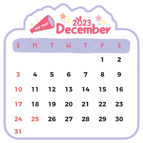 December Month Calendar, Diary Writing Ideas Personal, 2023 Vector, Color Calendar, 2023 Minimalist, Calendar February, December Pictures, Nurse Cartoon, Calendar Png