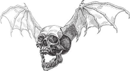 Skull Wings, Winged Skull, Demon Tattoo, Cool Tattoo, Avenged Sevenfold, The Cool, Royalty Free Photos, New Tattoos, Ink Tattoo