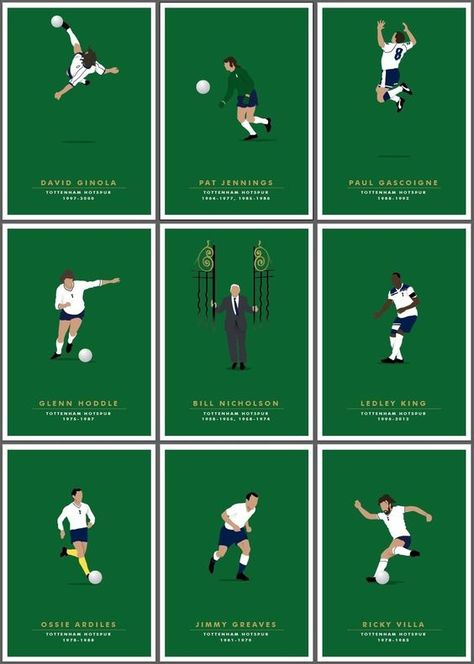 9 Spurs legends. Created by spurs fan pixelchap on Twitter. Give him a follow. Manchester United Art, Tottenham Football, Spurs Fans, Tottenham Hotspur Football, Tottenham Hotspur Fc, Best Club, Simple Game, Tottenham Hotspur, Football Club