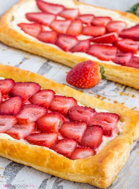 Strawberries and Cream Puff Pastry tornadoughalli.com Pastry Recipes Dessert, Dessert Cream Cheese, Cream Puff Pastry, Strawberry Puff Pastry, Puff Pastry Dessert, Breakfast Strawberry, Puff Pastry Recipes Dessert, Pastry Puff, Puff Pastry Cream Puffs