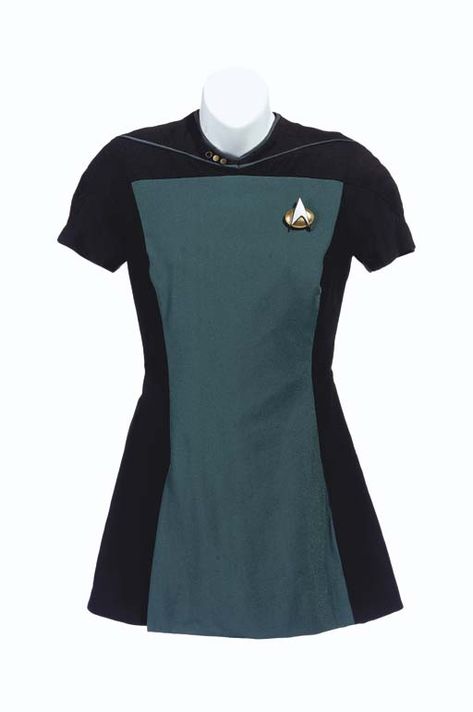 DEANNA TROI'S STARFLEET MINI-DRESS Deanna Troi Costume, Star Trek Costume, Star Trek Uniforms, Deanna Troi, Star Trek Cosplay, Large Image, Nerd Geek, Cosplay Ideas, 40 Years