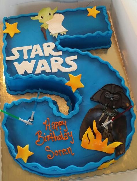 Star wars cake Star Wars Cake Toppers, Star Wars Birthday Cake, Star Wars Baby Shower, New Birthday Cake, 5th Birthday Cake, Happy Birthday Dog, Happy 10th Birthday, New Birthday, Star Wars Cake