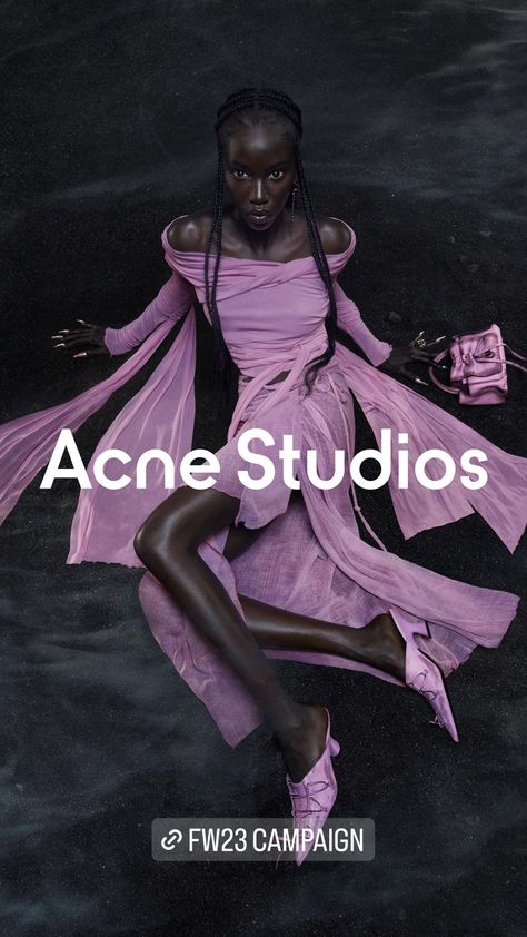 Anok Yai, Art Partner, Kehinde Wiley, Acne Studio, Classic Camera, Winter Inspired, Steven Meisel, Studio S, Purple Dress