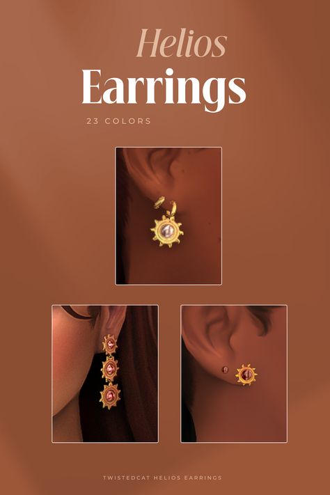 Sims 4 Cc Jewelry, Cc Jewelry, Three Earrings, Sims 4 Piercings, Sims 4 Cas Mods, The Sims 4 Skin, The Sims 4 Packs, Sims 4 Mm Cc, Sims 4 Game Mods