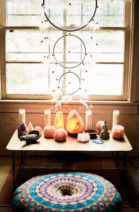 The best meditation nooks on Pinterest | Well+Good Meditation Nook, Yoga Meditation Room, Deco Zen, Meditation Room Decor, Meditation Corner, Meditation Rooms, Zen Room, Zen Space, Yoga Space