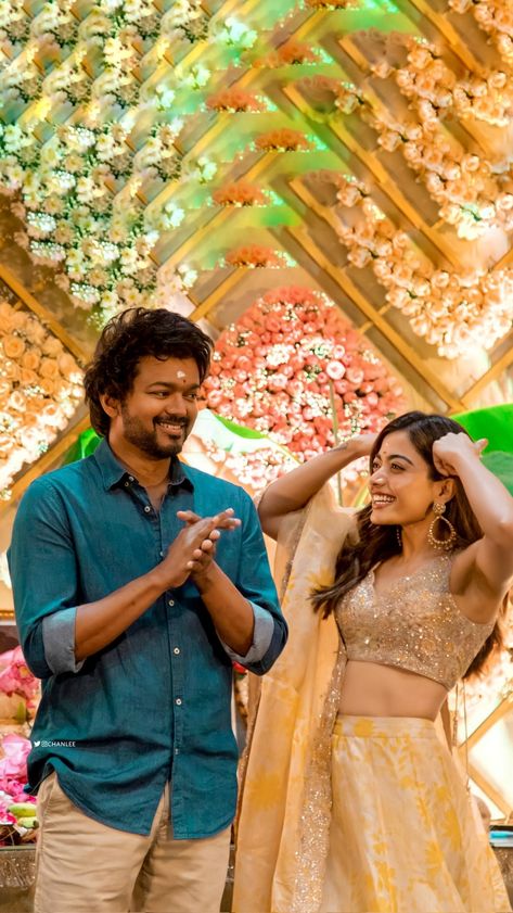 Thalapathy Vijay And Rashmika, Vijay Rashmika Pics, Varisu Vijay Rashmika New Photos, Varisu Vijay And Rashmika, Vijay And Rashmika Pics, Varisu Vijay New Photos, Vijay And Rashmika, Vijay Thalapathy, Friendship Photography