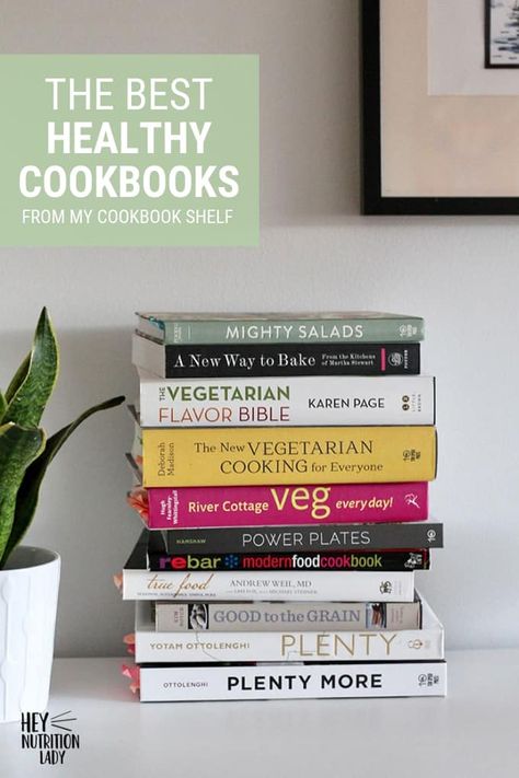 My Favourite Healthy Cookbooks - a roundup of old favourites and new finds for easy, delicious, healthy vegetarian cooking. #vegetarian #healthycookbooks Holistic Nutrition Books, Healthy Cookbooks, Cooking Vegetarian, Cookbook Shelf, Watermelon Nutrition Facts, Healthy Cook Books, Women Nutrition, Nutrition Consultant, Vegetarian Lifestyle