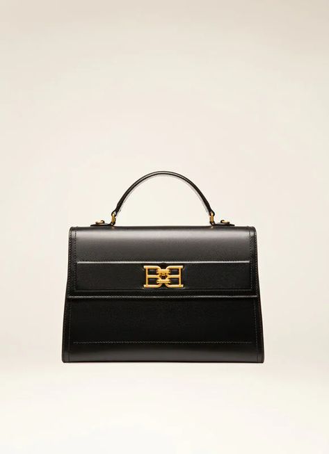 Brettie Medium | Womens Top Handle Bag | Black Leather | Bally Luxury Formal Bag With Top Carry Handle, Luxury Formal Top Handle Bucket Bag, High-end Formal Bag With Top Carry Handle, Luxury Black Box Bag With Top Handle, Bally Bags Women, Bally Bag, Bally Shoes, Luxury Gifts For Women, Signature Hardware