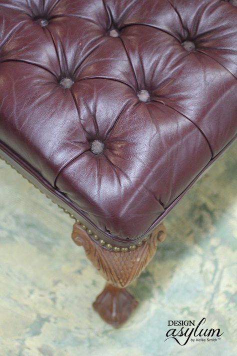 DIY: Painting Leather With Velvet Finishes Velvet Finishes Paint, Painting Laminate Countertops, Distressed Furniture Painting, Abstract Pillows, Leather Paint, Painting Furniture Diy, Leather Recliner, Painting Leather, Leather Furniture