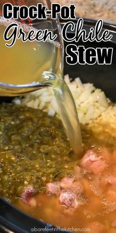 You're going to love this Green Chile Stew that you can make in the slow cooker! Recipes Using Mexican Oregano, Green Chili Pork Stew Crockpot, Hatch Green Chili Pork Stew, Crock Pot Green Chile Stew, Crockpot Green Chili Stew, Slow Cooker Green Chili Stew, Green Chile Pork Crockpot, Slow Cooker Green Chili Pork, Green Chili Recipes Crockpot