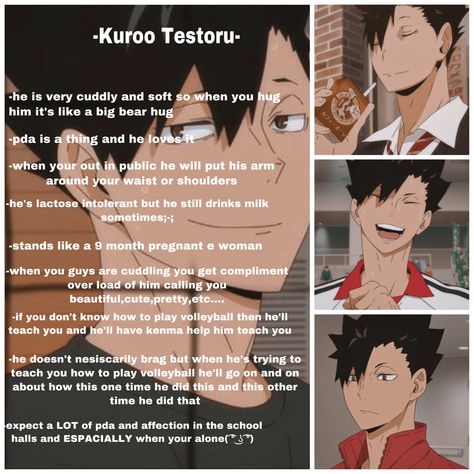 Haikyuu Kuroo X Yn, Haikyuu Headcanons Cute, Kuroo As A Boyfriend, Kuroo Tetsurou Spicy Headcanons, Yn X Kuroo, Kuroo Boyfriend, Kuroo Headcanons Spicy, Haikyuu Boyfriend Headcanons, Tetsuro Kuroo X Yn