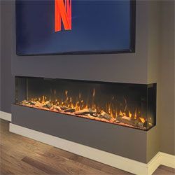 Costa Fires Discovery 2000 3 Sided Modern Electric Fire Modern Electric Fires, Electric Fire Suites, Modern Electric Fireplace, Aluminium Garden Furniture, Wall Mount Fireplace, Feature Wall Living Room, Wall Mount Electric Fireplace, Electric Fireplace Insert, Luxury Marble