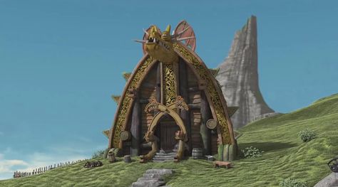 The Haddock house #httyd Httyd Berk Houses, Httyd Minecraft Builds, Httyd Scenery, Httyd House, Httyd Characters, Dragons Edge, Houses Minecraft, Dragons Riders Of Berk, Httyd Hiccup