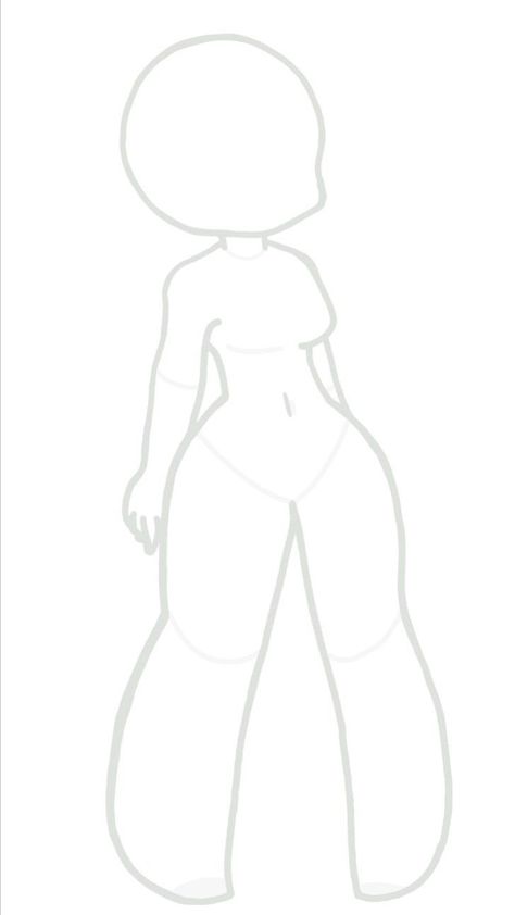 Sketches Easy Bodies, How To Draw Gacha Life Bodies, Gacha Trace, Gacha Body Base Drawing, Gacha Life Body Sheet, Gacha Body Sheet Base, Gacha Anime Base, Gacha Life Base Pose, Drawing Gacha Life