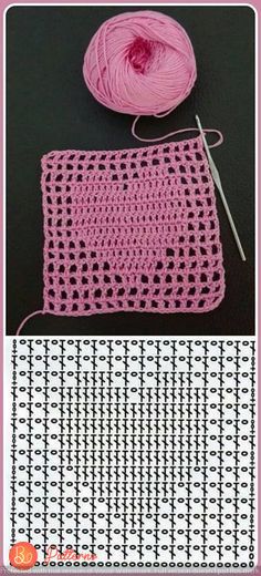 crochet patterns free-Motif Mania Placemats: Adding Personality and Fun to Your Dining Table Filet Granny Square Patterns, Grandma Square Crochet Pattern, Crochet Diagram Patterns Free, Wicked Crochet, Aphgan Patterns, Frock Pattern, Háčkované Lemy, Basket Crochet, Crochet Heart Pattern