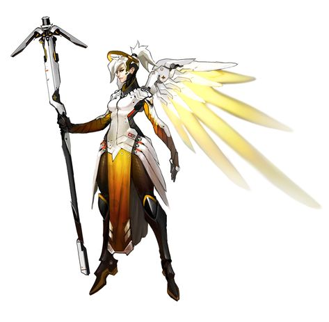 ArtStation - Overwatch - Mercy Concept, Arnold Tsang Arnold Tsang, Overwatch Concept Art, Overwatch Concept, Overwatch Mercy, Bloc Party, Mercy Overwatch, Blizzard Entertainment, Concept Art Character, Game Concept Art