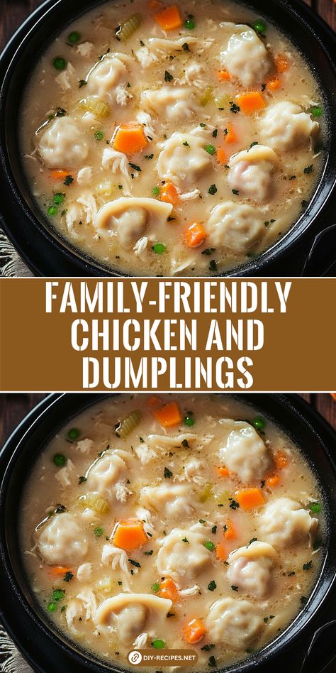 This slow cooker chicken and dumplings recipe is a family-friendly meal that’s perfect for weeknights. Simple ingredients and delicious flavor! Chicken Dumplings Pioneer Woman, Chicken And Dumplings Using Gnocchi, Chicken And Dumplings Pressure Cooker, Chicken And Dumplings In Dutch Oven, Instant Pot Chicken Dumpling Soup, Best Chicken N Dumplings Recipe, Dumpling Recipe For Chicken And Dumpling, Best Crockpot Chicken And Dumplings, Lazy Chicken And Dumplings