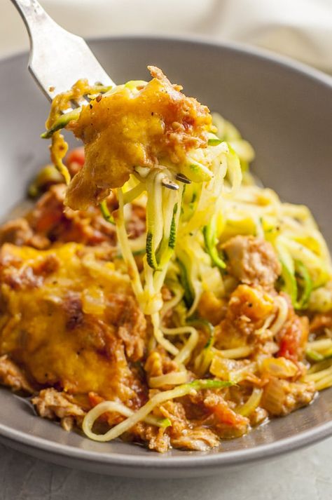 Tuna Zucchini Noodle Bake Tuna Zucchini, Noodle Bake, Zone Recipes, Zucchini Noodle, Tuna Noodle, Tuna Noodle Casserole, Zoodle Recipes, Food Factory, Noodle Casserole