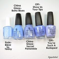 Opi Periwinkle Blue, Periwinkle Blue Nails, Periwinkle Nail Polish, Periwinkle Nails, Essie Nail Polish Colors, Opi Nail Polish Colors, Nail Polish Art, New Nails, Nails Blue