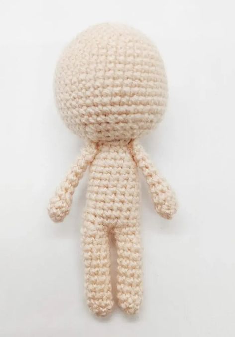 How to Crochet the Easiest Small and Cute Doll Base (free!) - Little World of Whimsy Doll Body Base, Crochet Doll Base Pattern, Crochet Doll Base, Doll Base, Doll Amigurumi Free Pattern, Doll Patterns Free, Foundation Single Crochet, Crochet Dolls Free Patterns, Sugar Plum Fairy