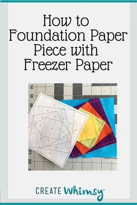 Learn how to do Freezer Paper Foundation Paper Piecing with our easy step-by-step tutorial. Freezer paper foundations are reusable, so you can make several identical blocks from one printing. Free Wonky Square Quilt Block Pattern included. Foundation Piecing Tutorial, Easy Paper Piecing Patterns Free, Free Foundation Paper Piecing Patterns Printables, Foundation Paper Piecing Templates Free Printable, Free Paper Piecing Patterns Printables Quilt Blocks, How To Paper Piece Quilt Tutorials, Freezer Paper Quilting, Paper Piecing Patterns Free Printables Templates, Free Foundation Paper Piecing Patterns