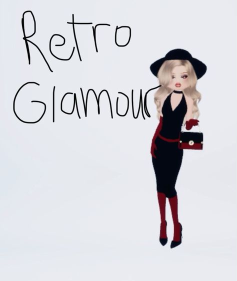 Retro Glamour Dress To Impress Outfit, Glamour Outfit Dress To Impress, Dress To Impress Glamour, Retro Glamour Dress To Impress, Glamour Dress To Impress, Dti Theme, Vip Dress, Glamour Outfit, Dti Hacks